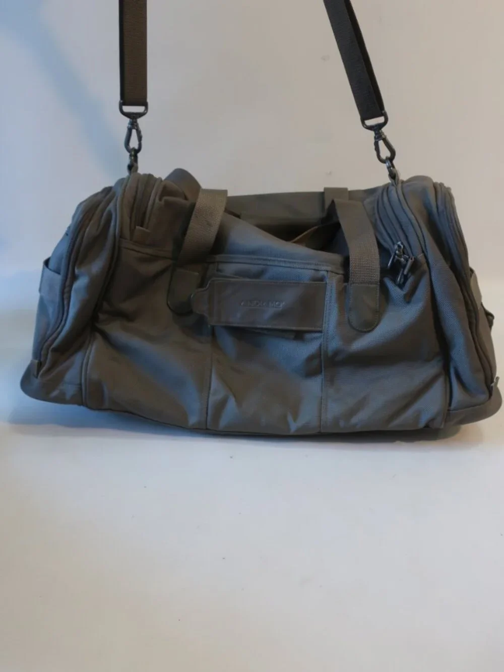 Mens Andiamo Gray Large Nylon Duffel/Travel Bag